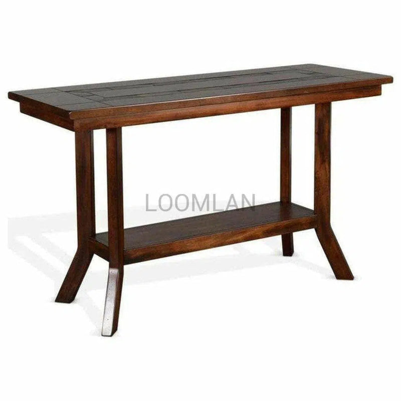 Dark Wood Slate Sofa Table - LOOMLAN - Sunny D - Console Tables