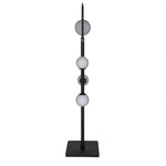 Dasha Steel and Frosted Globe Floor Lamp - LOOMLAN - Noir - Floor Lamps