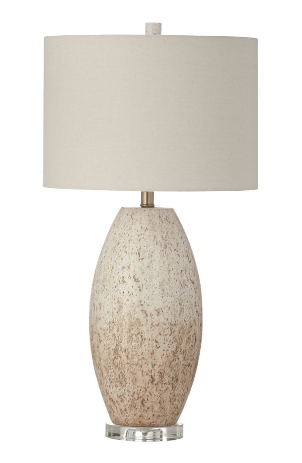 Dauphin White Concrete Table Lamp - LOOMLAN - Bassett Mirror - Table Lamps