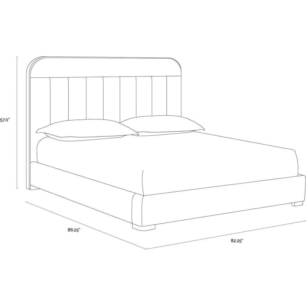 Davina Fabric Bed - LOOMLAN - SUNPAN - Beds