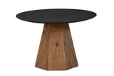 Phoebe Black Marble Topped Round Dining Table