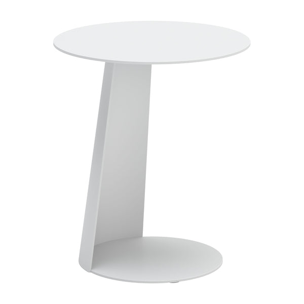 Sunny Isles Aluminum White Round Side Table