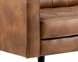 Donnie Leather Upholstered Classic Sofa