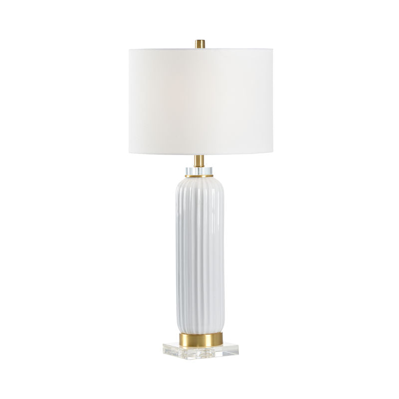 Samuel Glazed Fluted Ceramic Table Lamp