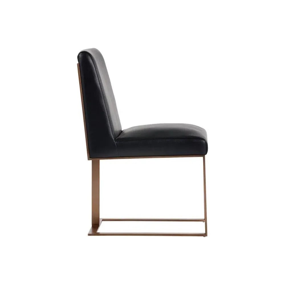 Dean Leather Armless Dining Chair - LOOMLAN - SUNPAN - Dining Chairs