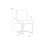 Dean Leather Armless Dining Chair - LOOMLAN - SUNPAN - Dining Chairs