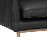 Batavia Leather Upholstered Bold Armchair