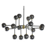 Deimos Iron Framed Glass Chandelier - LOOMLAN - SUNPAN - Chandeliers