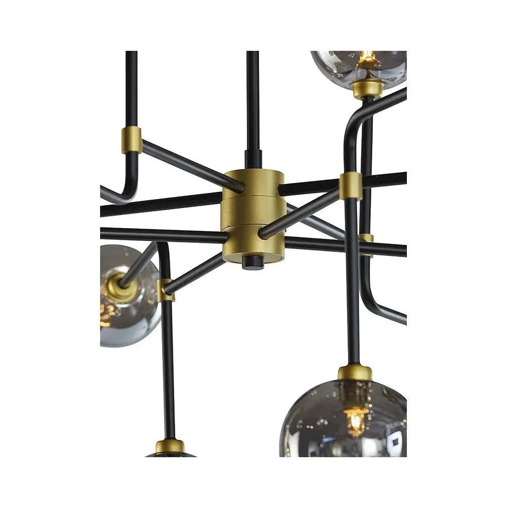 Deimos Iron Framed Glass Chandelier - LOOMLAN - SUNPAN - Chandeliers