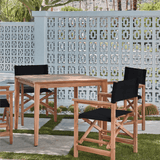 Del Ray Teak Patio Square Dining Set 5PC - LOOMLAN - HiTeak - Outdoor Dining Sets
