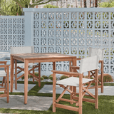 Del Ray Teak Patio Square Dining Set 5PC - LOOMLAN - HiTeak - Outdoor Dining Sets