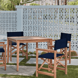 Del Ray Teak Patio Square Dining Set 5PC - LOOMLAN - HiTeak - Outdoor Dining Sets