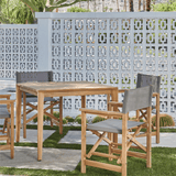 Del Ray Teak Patio Square Dining Set 5PC - LOOMLAN - HiTeak - Outdoor Dining Sets