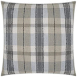 Dellwood Plaid Check Tan Grey Large Throw Pillow Insert - LOOMLAN - D.V. Kap - Throw Pillows