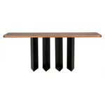 Delta Wood and Steel Rectangle Console Table - LOOMLAN - Noir - Console Tables