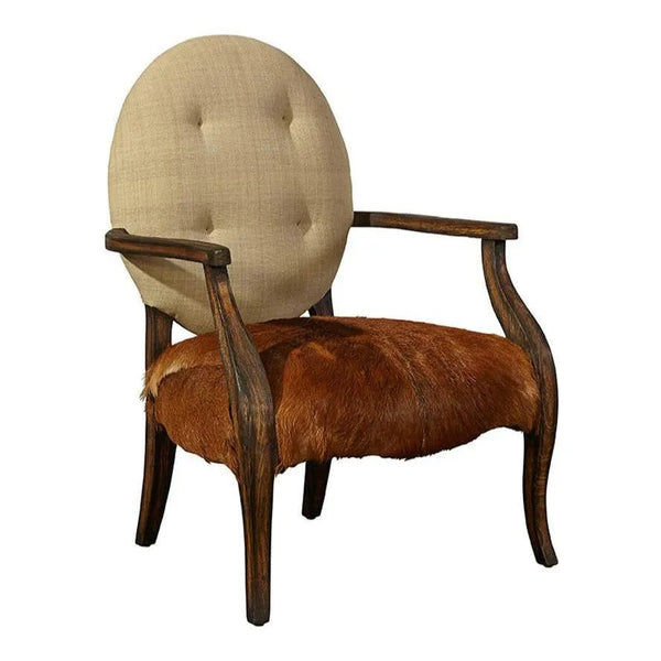 Denver Hide Arm Chair - LOOMLAN - Furniture Classics - Accent Chairs