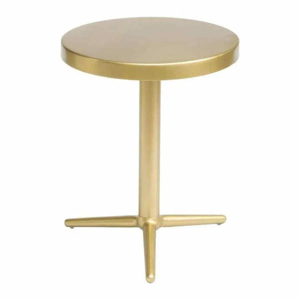 Derby Accent Table Brass - LOOMLAN - Zuo Modern - Side Tables