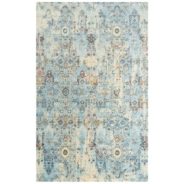 Deru Blue/ Beige Large Area Rugs For Living Room - LOOMLAN - LOOMLAN - Area Rugs