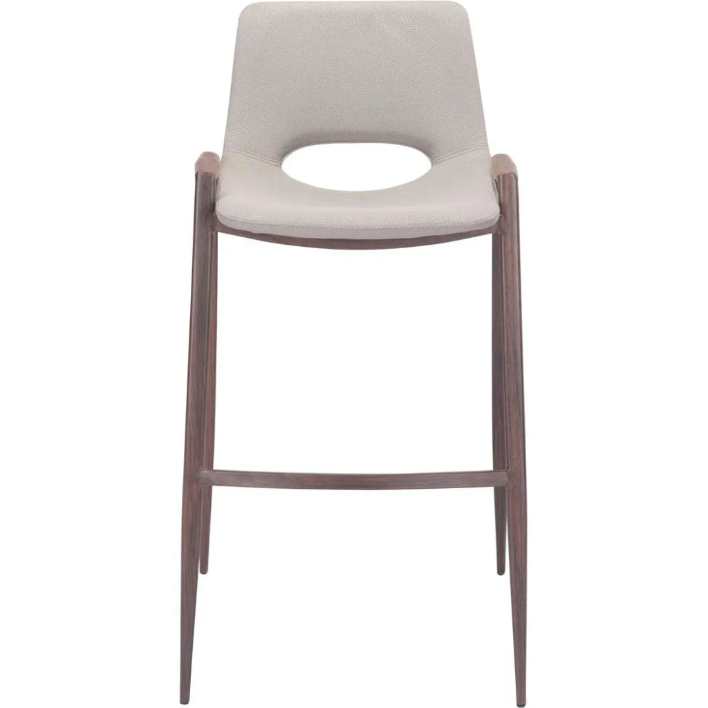 Desi Bar Chair (Set of 2) Beige - LOOMLAN - Zuo Modern - Bar Stools