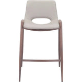 Desi Counter Chair (Set of 2) Beige - LOOMLAN - Zuo Modern - Counter Stools