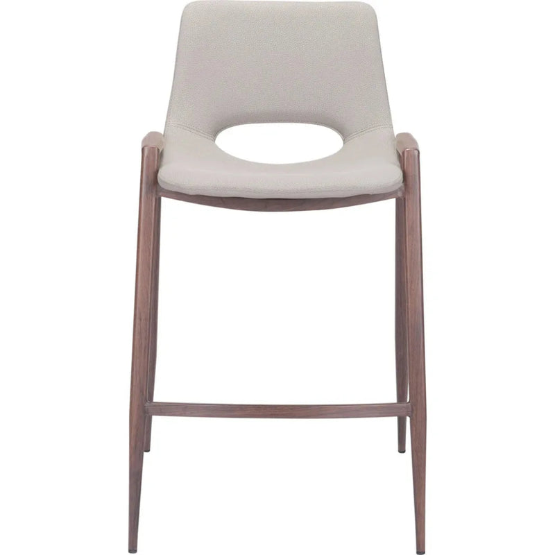 Desi Counter Chair (Set of 2) Beige - LOOMLAN - Zuo Modern - Counter Stools