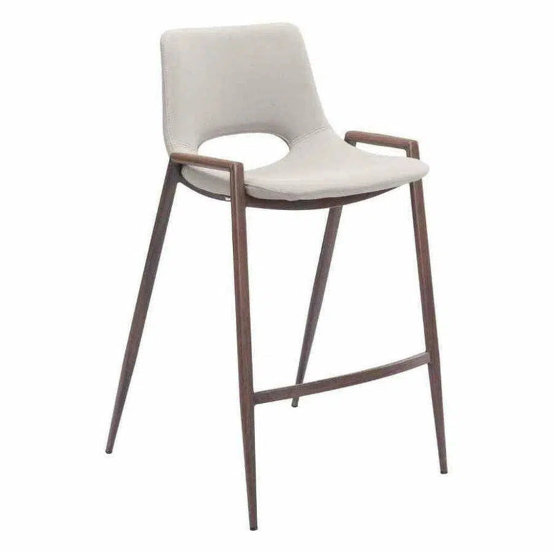 Desi Counter Chair (Set of 2) Beige - LOOMLAN - Zuo Modern - Counter Stools