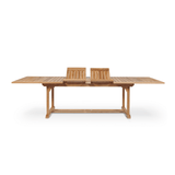 Devon Teak Patio Rectangular Family Dining Set 9PC - LOOMLAN - HiTeak - Outdoor Dining Sets
