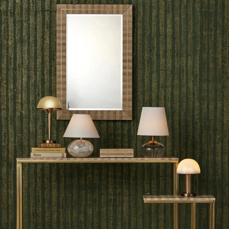 Dezi Brass Accents Rectangular Wall Mirror - LOOMLAN - Currey & Co - Wall Mirrors