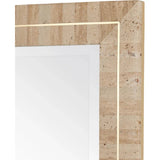 Dezi Brass Accents Rectangular Wall Mirror - LOOMLAN - Currey & Co - Wall Mirrors