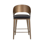 Dezirae Curved Back Leather Counter Stool - LOOMLAN - SUNPAN - Counter Stools