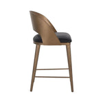 Dezirae Curved Back Leather Counter Stool - LOOMLAN - SUNPAN - Counter Stools