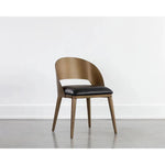 Dezirae Curved Back Leather Dining Chair - LOOMLAN - SUNPAN - Dining Chairs