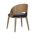 Dezirae Curved Back Leather Dining Chair - LOOMLAN - SUNPAN - Dining Chairs