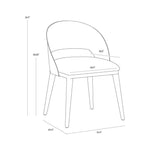 Dezirae Curved Back Leather Dining Chair - LOOMLAN - SUNPAN - Dining Chairs