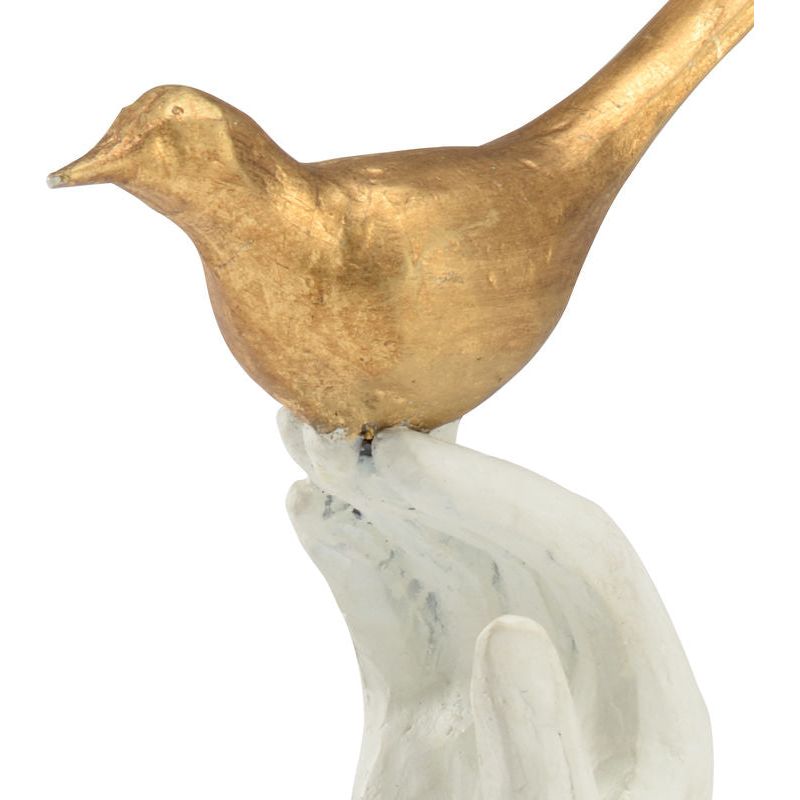 Bird In The Hand Gold Accent Piece Sculpture