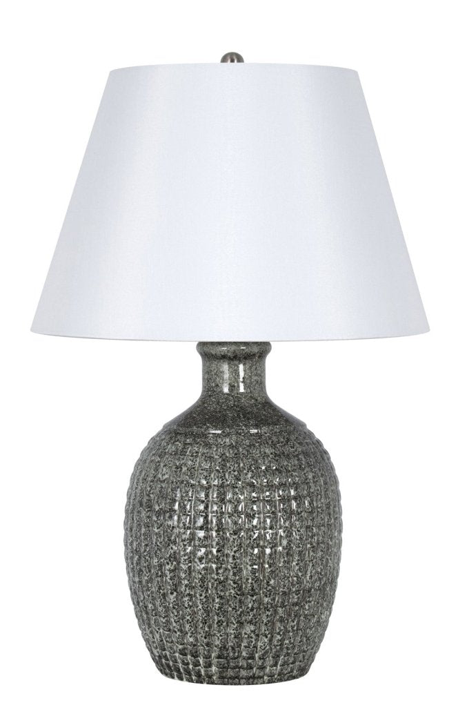 Dhurrie Green Ceramic Base Table Lamp - LOOMLAN - Bassett Mirror - Table Lamps