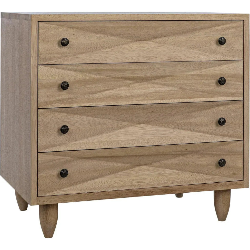 Diamond Wood Washed Walnut Chest - LOOMLAN - Noir - Chests