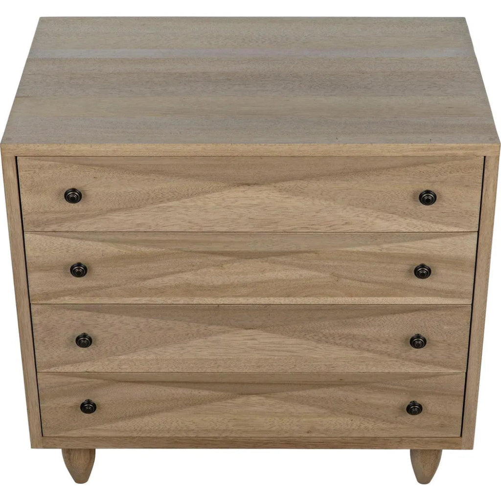 Diamond Wood Washed Walnut Chest - LOOMLAN - Noir - Chests