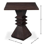 Diego Wood Brown Square End Table - LOOMLAN - Sarreid - Side Tables