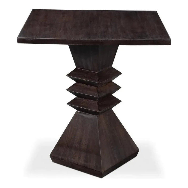 Diego Wood Brown Square End Table - LOOMLAN - Sarreid - Side Tables