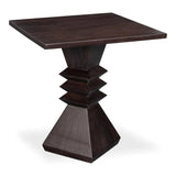 Diego Wood Brown Square End Table - LOOMLAN - Sarreid - Side Tables