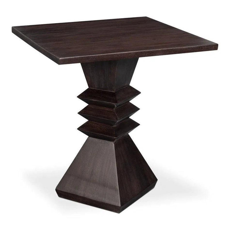 Diego Wood Brown Square End Table - LOOMLAN - Sarreid - Side Tables