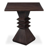 Diego Wood Brown Square End Table - LOOMLAN - Sarreid - Side Tables