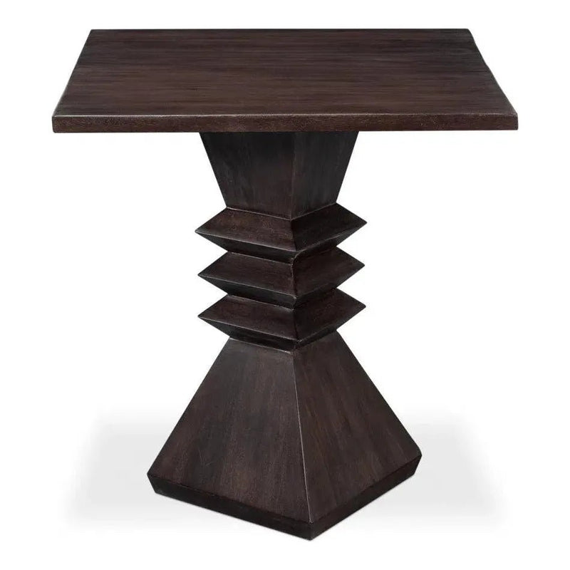 Diego Wood Brown Square End Table - LOOMLAN - Sarreid - Side Tables