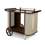 Dinda Wooden Cane Bar Cart - LOOMLAN - Urbia - Home Bar Carts