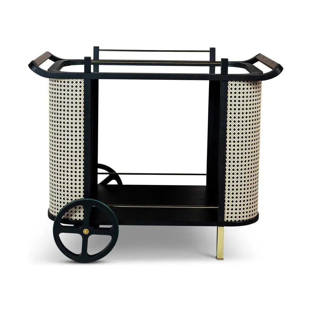 Dinda Wooden Cane Bar Cart - LOOMLAN - Urbia - Home Bar Carts