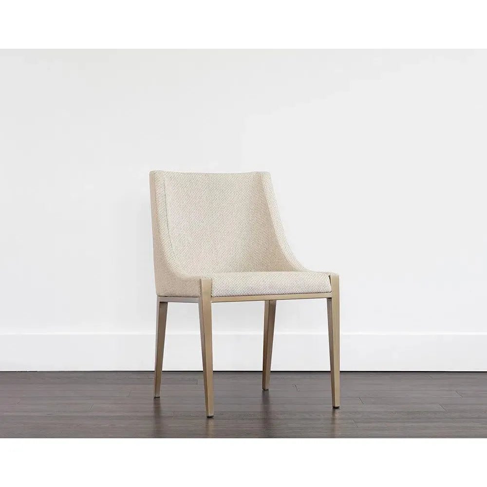 Dionne Fabric Armless Dining Chair - LOOMLAN - SUNPAN - Dining Chairs