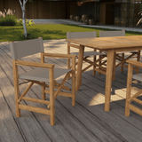 Director Teak Patio Family Dining Set 7PC - LOOMLAN - HiTeak - Outdoor Dining Sets