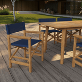 Director Teak Patio Family Dining Set 7PC - LOOMLAN - HiTeak - Outdoor Dining Sets