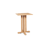 Director Teak Patio Square Bar Height Dining Set 3PC - LOOMLAN - HiTeak - Outdoor Dining Sets